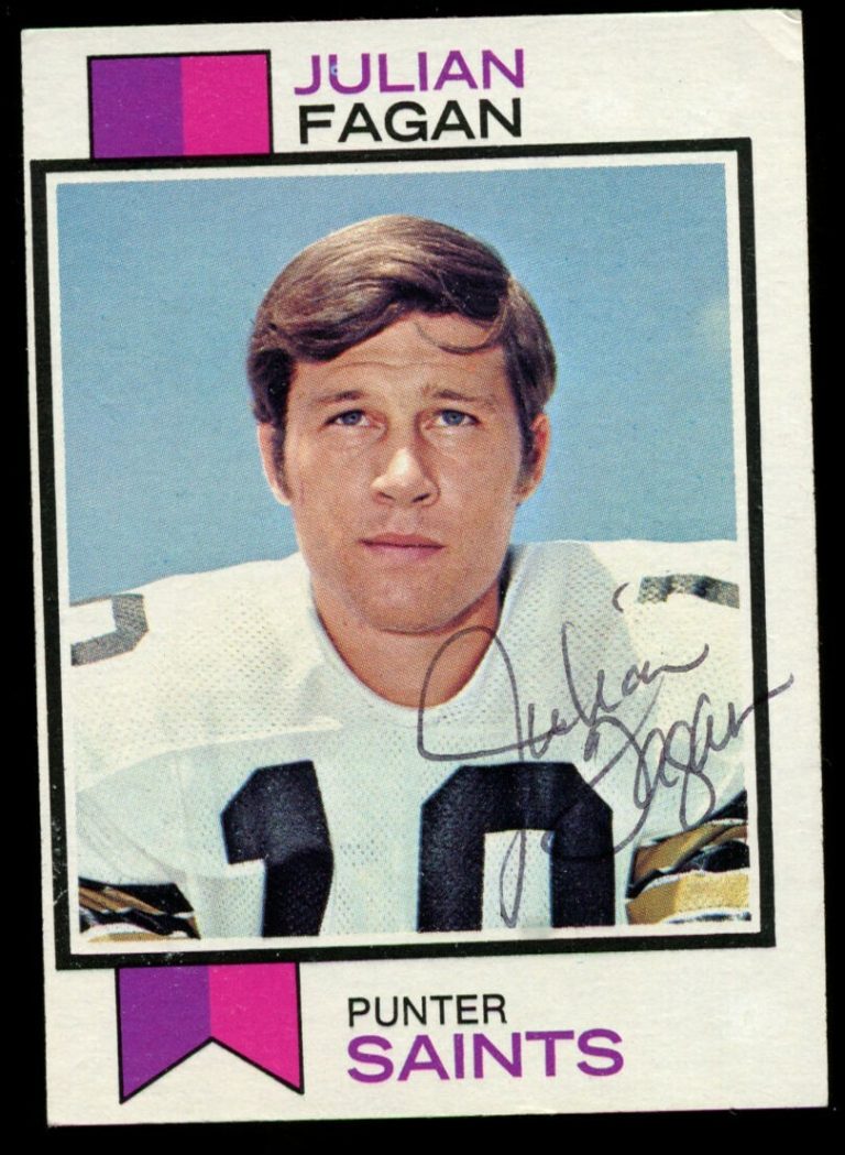 Julian Fagan #473 signed autograph auto 1973 Topps Football Trading Card