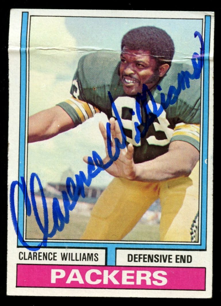 Clarence Williams #349 CREASED signed autograph auto 1974 Topps Football Card