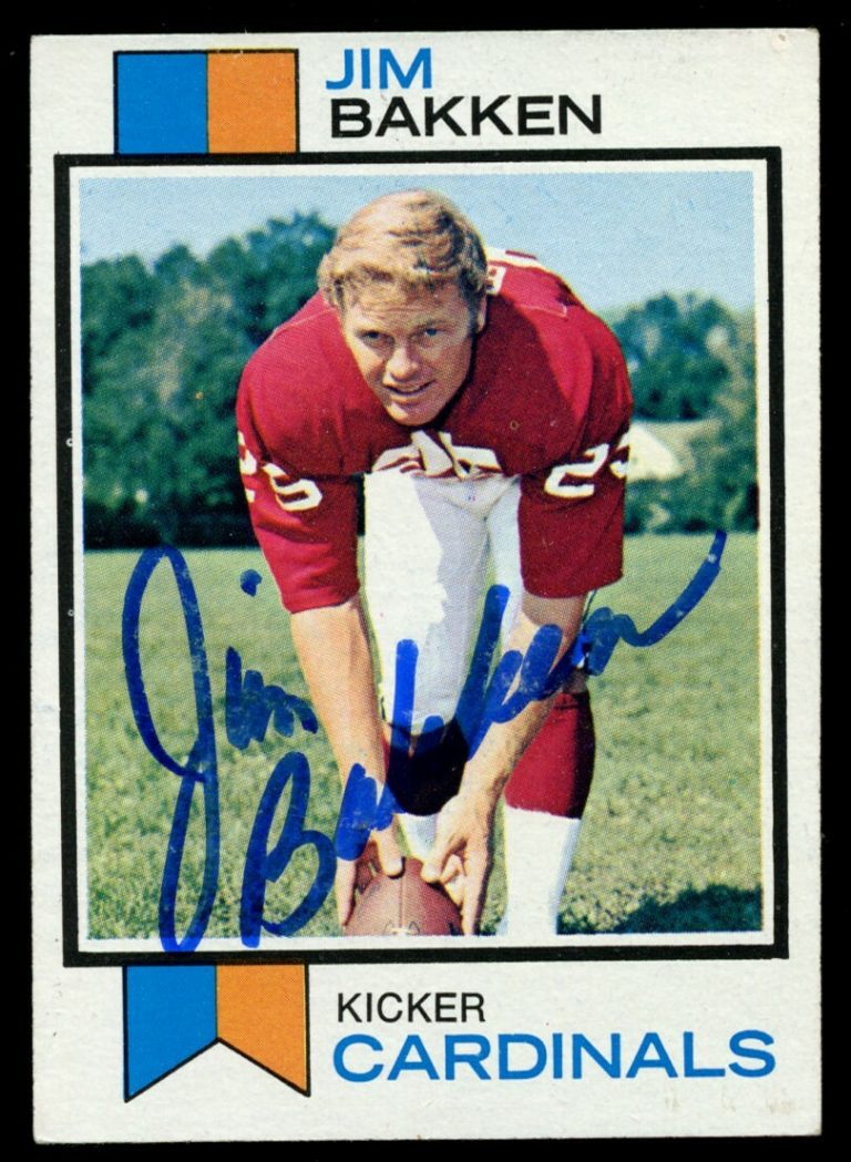 Jim Bakken #97 signed autograph auto 1973 Topps Football Trading Card