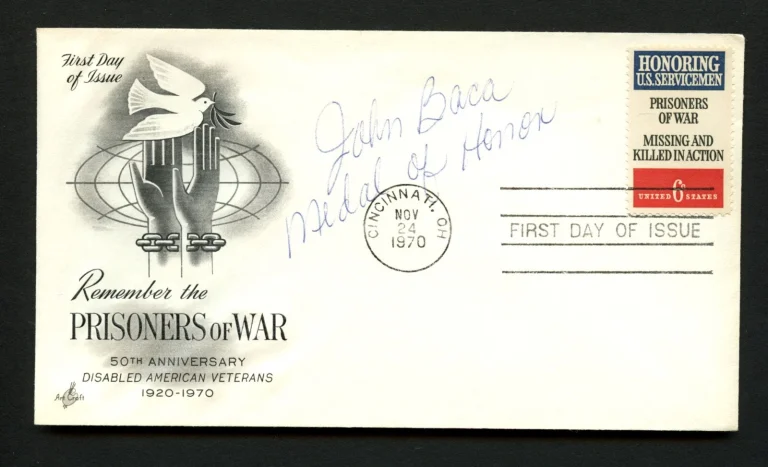 John Baca signed autograph auto FDC Medal of Honor Recipient US Army Vietnam