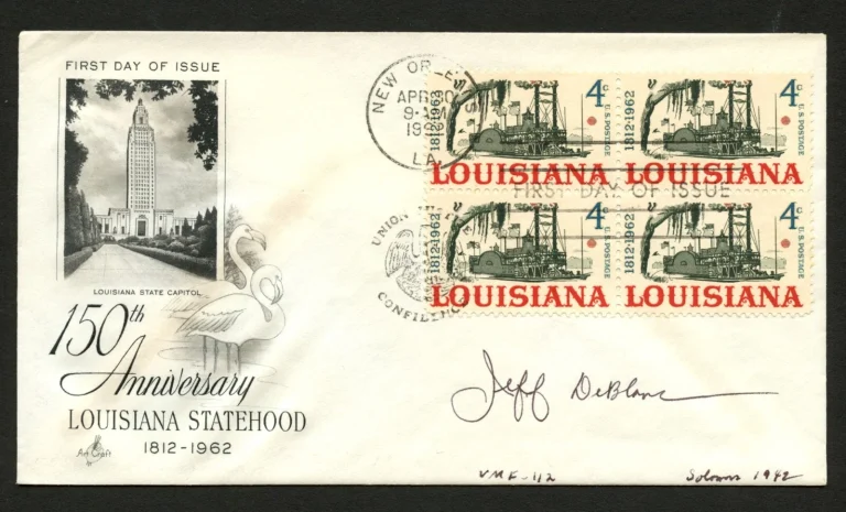 Jefferson DeBlanc d2007 signed autograph FDC Medal of Honor Recipient USMC WWII
