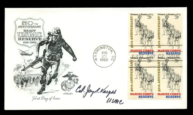 Jay Vargas signed autograph auto FDC Medal of Honor Recipient USMC Vietnam