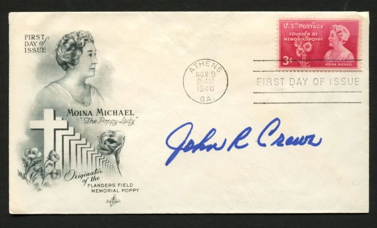John Crews d1999 signed autograph FDC Medal of Honor Recipient US Army WWII