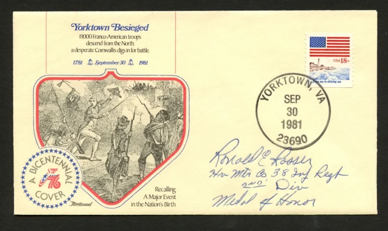 Ronald Rosser d2020 signed autograph FDC Medal of Honor Recipient US Army Korea
