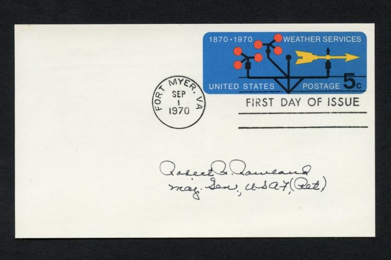 Robert R. Rowland d2003 signed autograph auto First Day Cover WWII ACE USAF