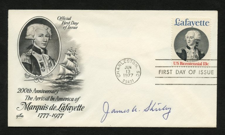 James Shirley d2009 signed autograph auto First Day Cover WWII ACE USN