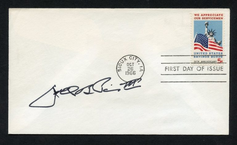 Joel B. Paris lll d2014 signed autograph auto First Day Cover WWII ACE USAAF
