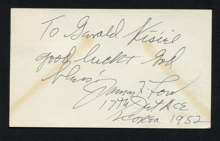 James F. Low d2017 signed autograph auto First Day Cover Korean War ACE