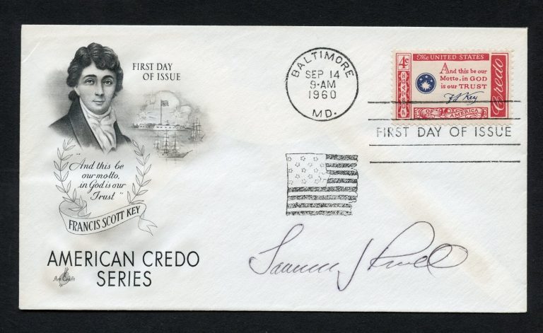 Laurence J. Powell signed autograph auto First Day Cover WWII ACE USAF