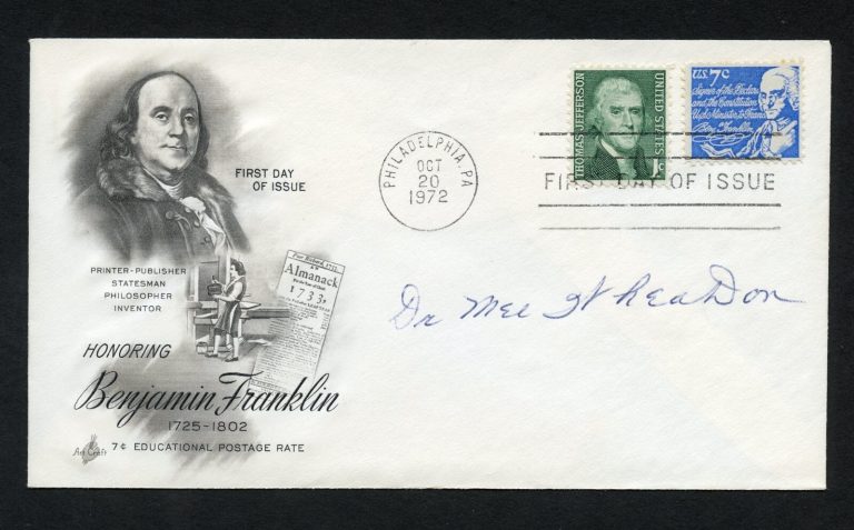 Elmer M. Wheadon d1998 signed autograph auto First Day Cover WWII ACE USAAF