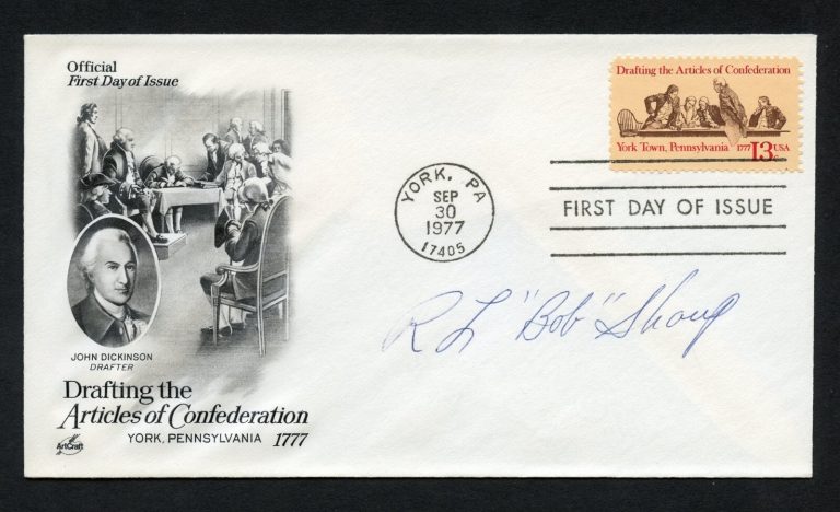 Robert Shoup d1997 signed autograph auto First Day Cover WWII ACE USAAF