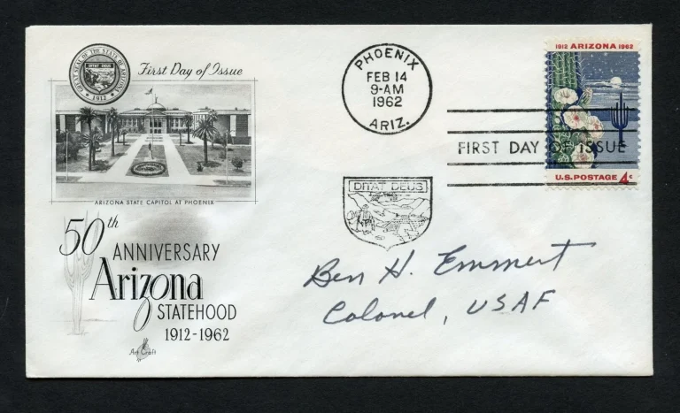 Benjamin H. Emmert signed autograph auto First Day Cover WWII ACE USAAF