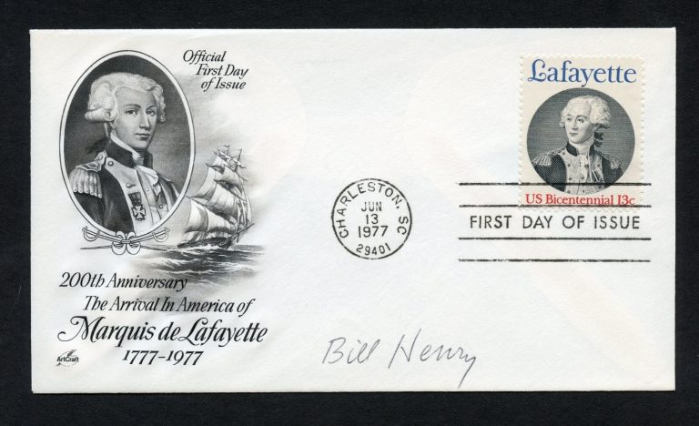 William Henry signed autograph auto First Day Cover WWII ACE USN