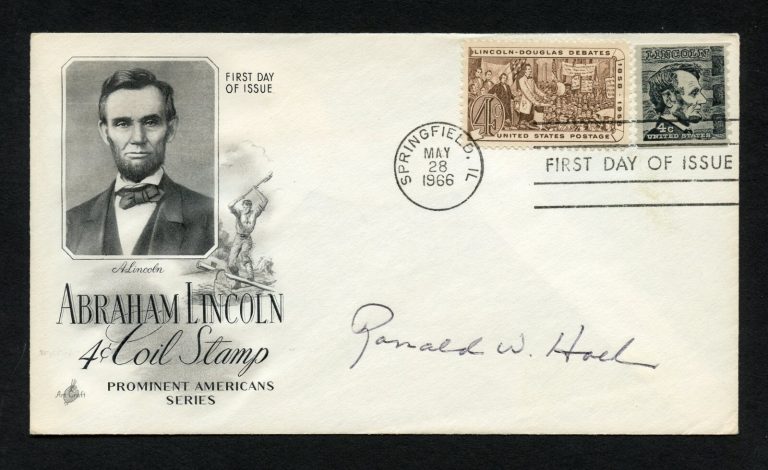 Ronald W. Hoel signed autograph auto First Day Cover WWII ACE USN