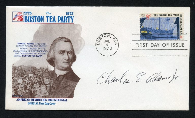 Charles E. Adams signed autograph auto First Day Cover WWII Ace USAAF