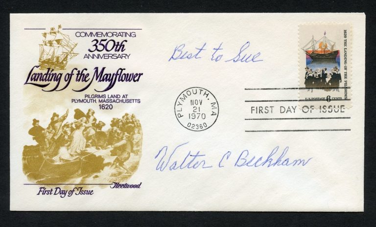 Walter Beckman signed autograph auto First Day Cover WWII Ace USAAF