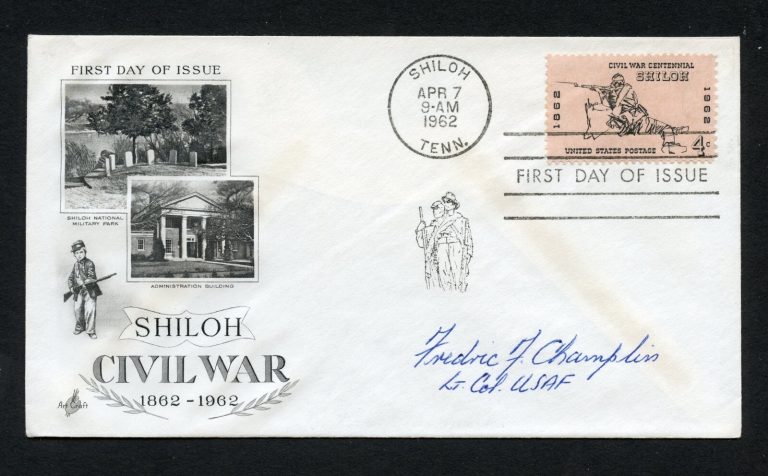 Frederic F. Champlin d1995 signed autograph auto First Day Cover WWIIACE USAF