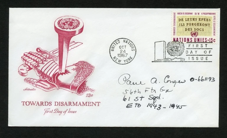 Paul Conger d1994 signed autograph auto First Day Cover WWII USAAF