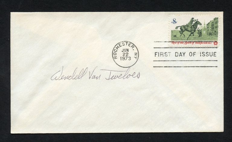 Wendell Van Twelves d1991 signed autograph auto First Day Cover WWII ACE USN