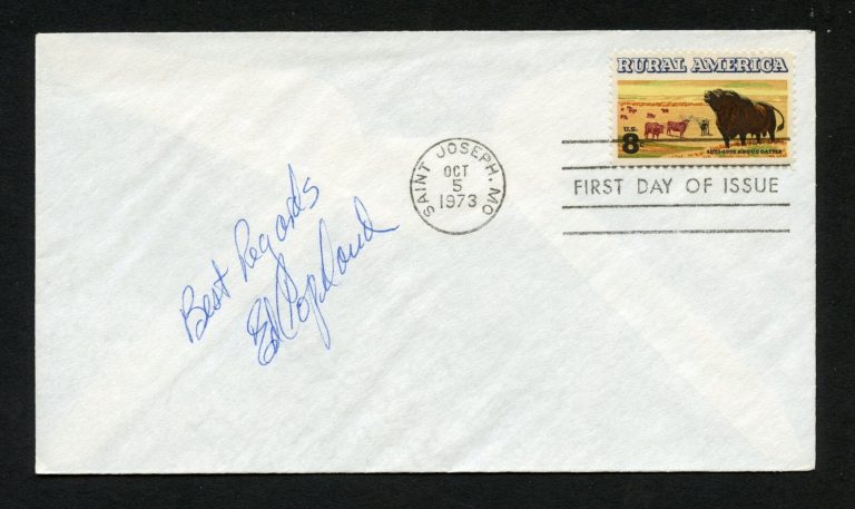 William E. Copeland signed autograph auto First Day Cover WWII ACE USN