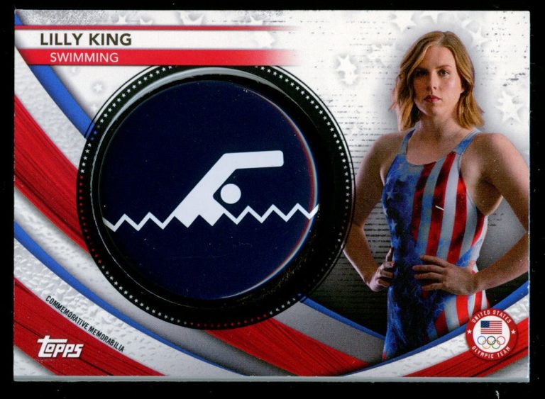 Lilly King USAM-LK 2021 Topps Olympic Relic Memorabilia Card 31/50