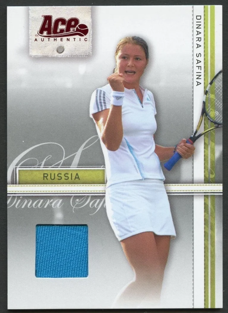 Dinara Safina 2007 Ace Authentic #12 Match Worn Jersey Relic Trading Tennis Card