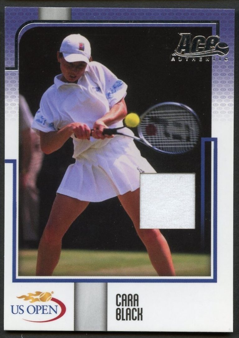 Cara Black 2008 ACE Authentic #US18 US OPEN Fabric Tennis Trading Card 56/75
