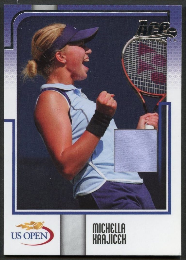 Michella Krajicek 2008 ACE Authentic #US21 US OPEN Fabric Tennis Card 13/75