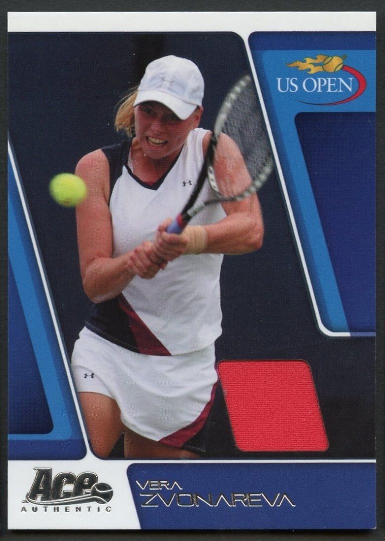 Vera Zvonareva 2008 Ace Authentic #US12 US OPEN Material 03/69 Trading Card
