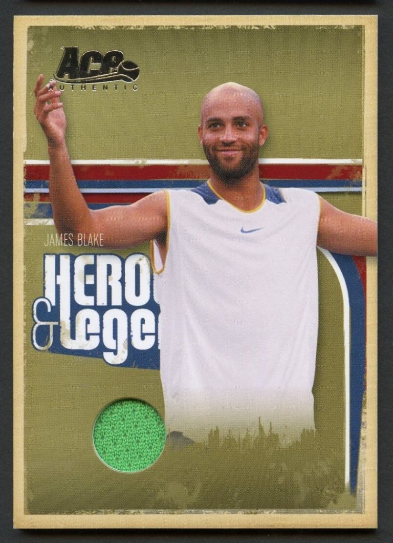 James Blake 2006 Ace Authentic Heroes & Legends Materials 290/500 #6 Card