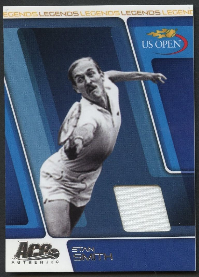 Stan Smith #US-30 2009 Ace Authentic US Open Silver Material #26/75 Card
