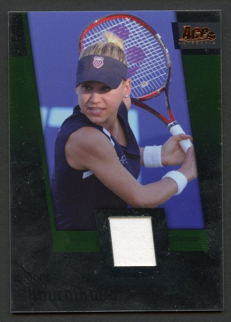 Anna Kournikova 2007 Ace Authentic Fabric Tennis Trading Card JC20