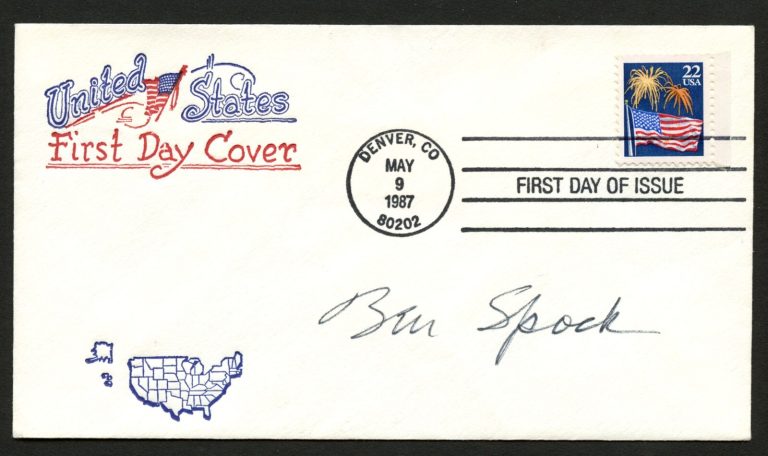 Dr. Benjamin Spock d1998 signed autograph auto FDC American Pediatrician BAS