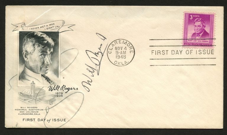 Will Rogers Jr. d1993 signed autograph auto FDC American Politician BAS