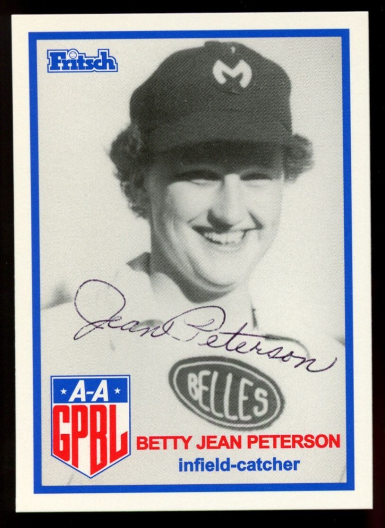 Betty Jean Peterson #153 signed autograph auto 1995 Fritsch AAGPBL Baseball Card