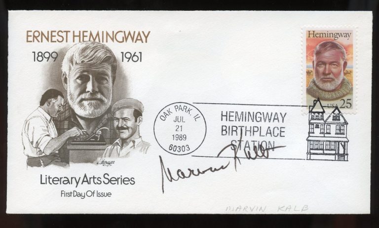 Marvin Kalb signed autograph Journalist Director of the Shorenstein Center FDC