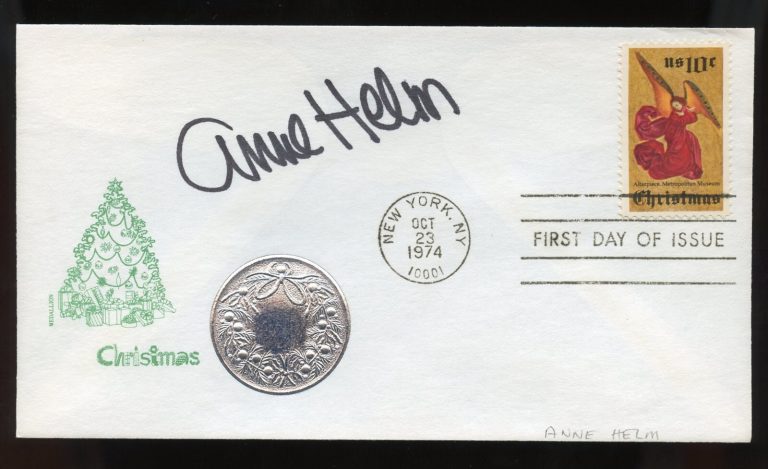 Anne Helm signed autograph auto Children's Author Actress Follow That Dream FDC
