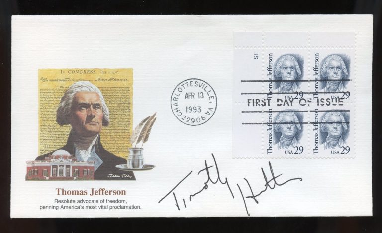 Timothy Hutton signed autograph auto Actor as Conrad Jarrett Ordinary People FDC