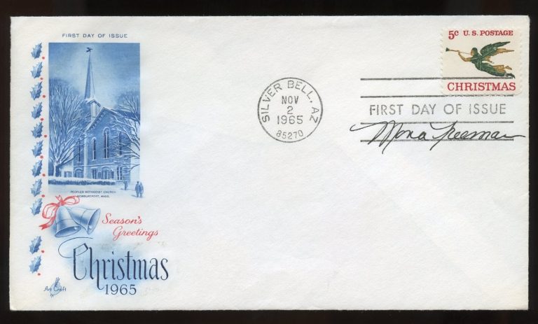 Mona Freeman d2014 signed autograph auto Actress Painter First Miss Subway FDC