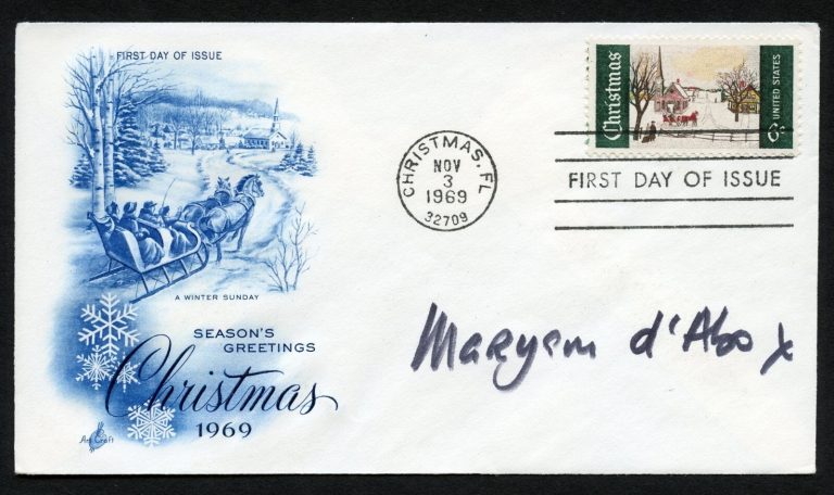 Maryam D'Abo signed autograph auto Actress Bond Girl Kara Milovy First Day Cover
