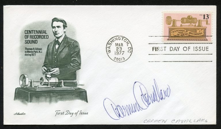 Carmen Cavallaro d1989 signed autograph auto American Pianist First Day Cover