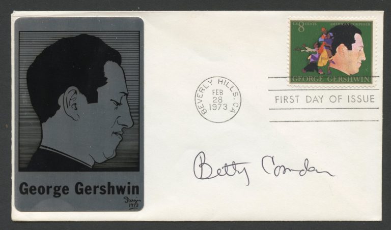 Betty Comden d2006 signed autograph auto Playwright & Screenwriter FDC