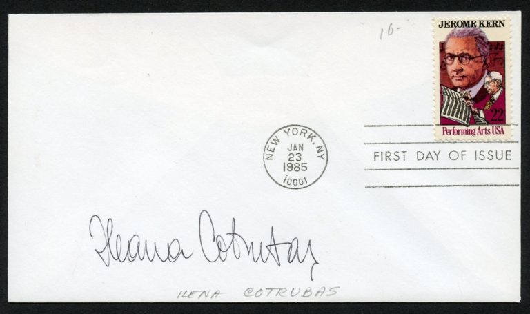 Ilena Cotrubas signed autograph auto Romanian Operatic Soprano First Day Cover