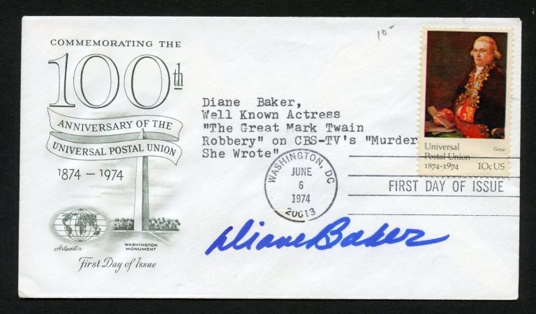 Diane Baker signed autograph auto Actress The Virginian First Day Cover