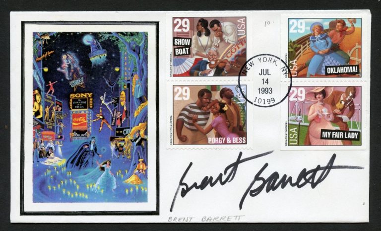 Brent Barrett signed autograph auto American Actor & Tenor First Day Cover