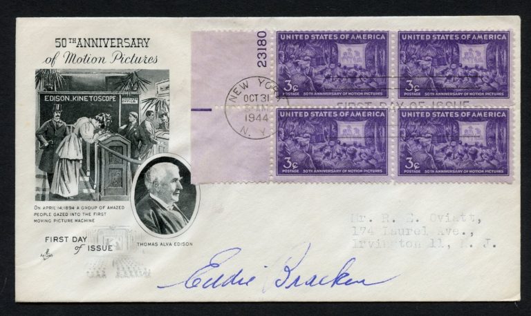 Eddie Blacken d2002 signed autograph auto Actor Too Many Girls Postal Cover FDC