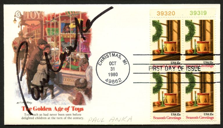 Paul Anka signed autograph auto Singer Songwriter Diana Postal Cover FDC