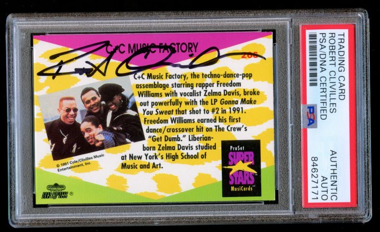 Robert Clivilles #266 signed autograph 1991 Pro Set Card C&C Music Factory PSA