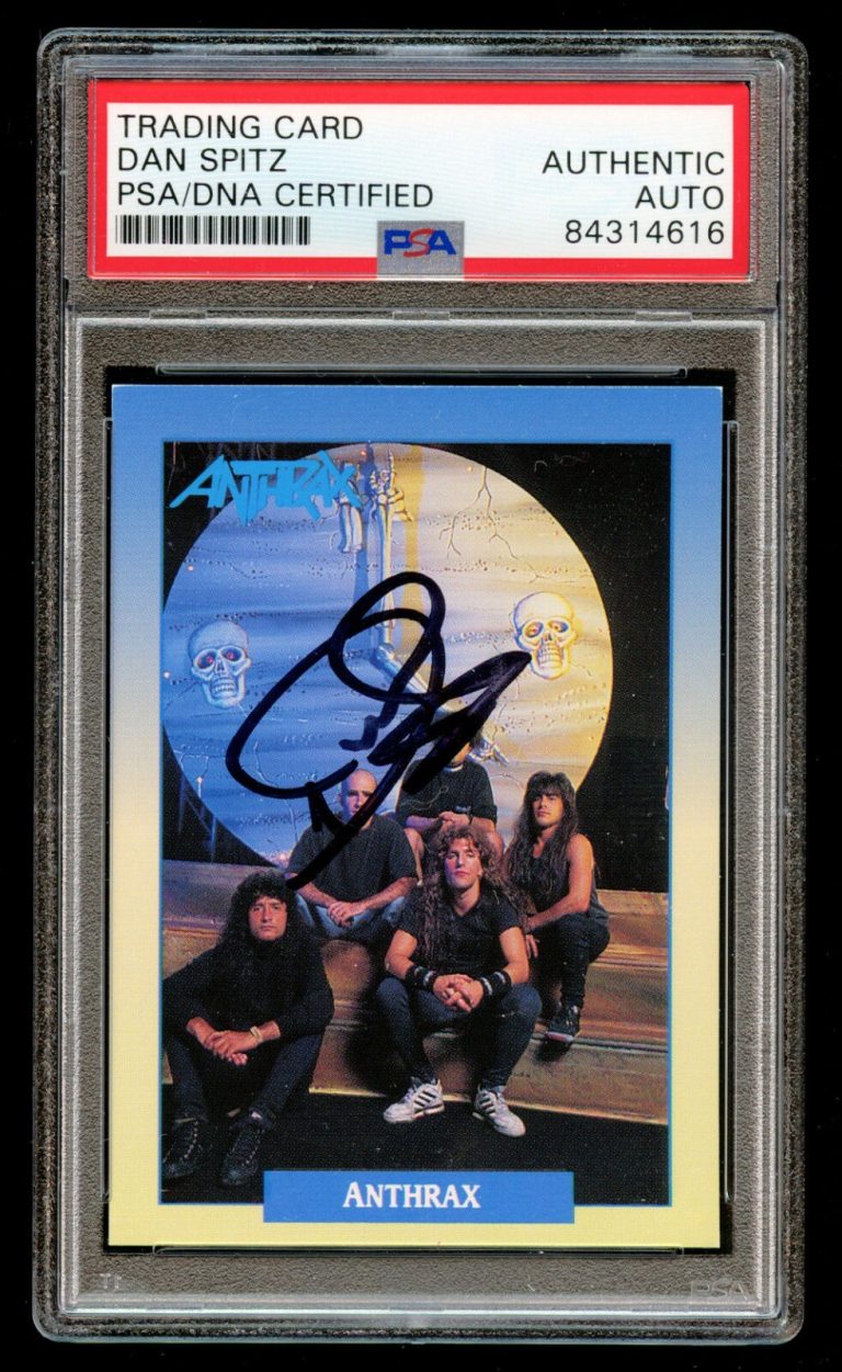 Dan Spitz #134 signed autograph auto 1991 RockCards Anthrax Card PSA Slabbed