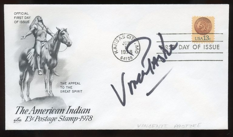 Vincente Pastore signed autograph Amer. Actor as Salvatore in The Sopranos FDC